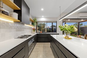 Fridge, microwave, oven, stovetop - Sensational 4 Bedroom House - Ocean Grove (Ocean Grove - Barwon Heads)