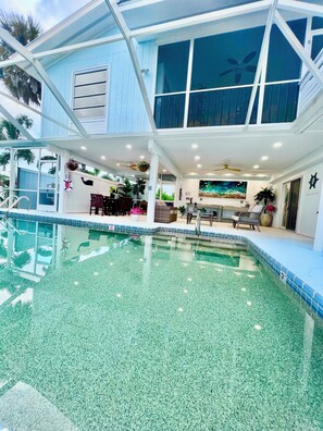 Una piscina riscaldata