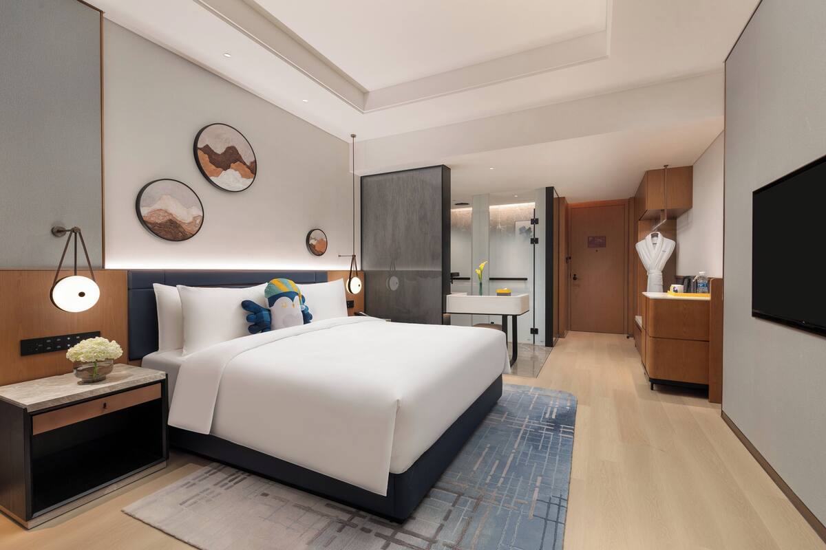 Roupas de cama premium, frigobar, individualmente decorados