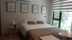 Standard Studio | In-room safe, laptop workspace, blackout drapes, iron/ironing board - JC Apart Hotel Providencia (Santiago)