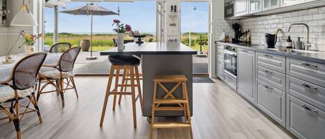 Fridge, oven, stovetop, dishwasher