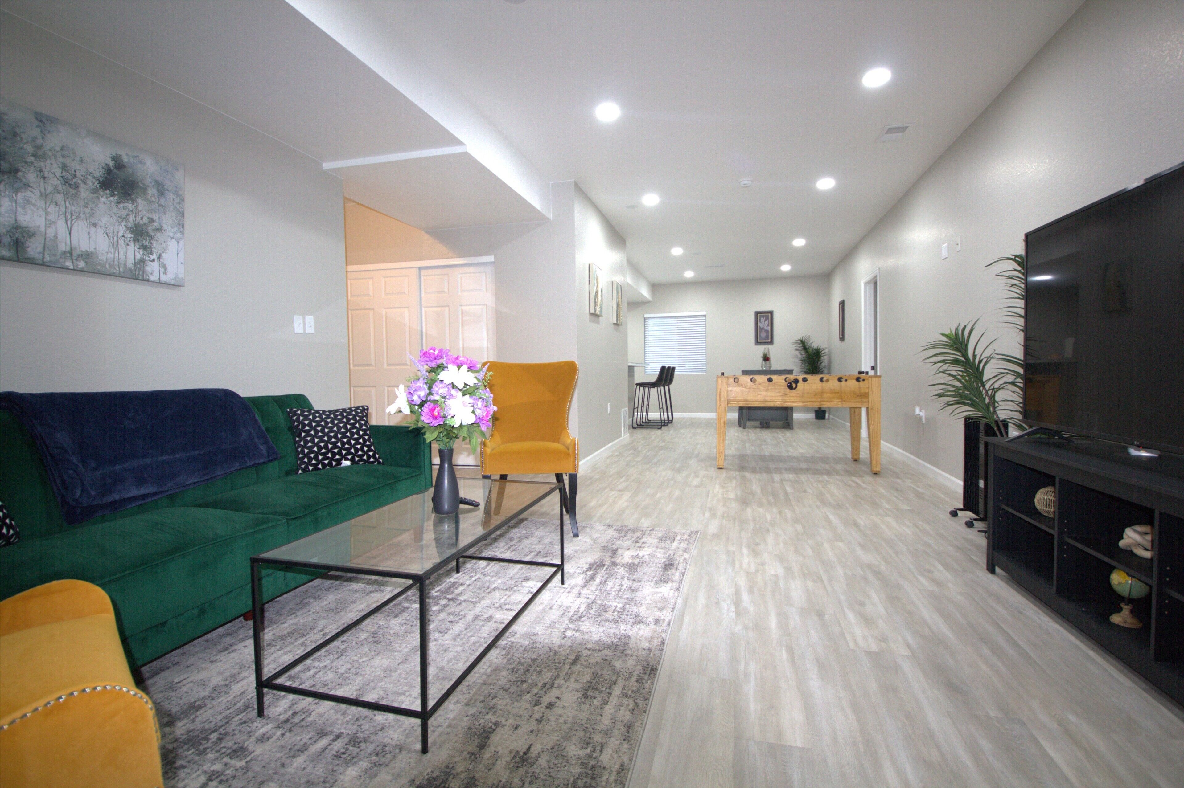 Smart-tv och bordsfotboll