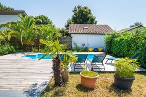 Pool - Villa 'Jolie Maison Landaise' with Private Pool, Wi-Fi and Air Conditioning (Labenne)
