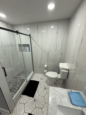 Towels, soap, toilet paper