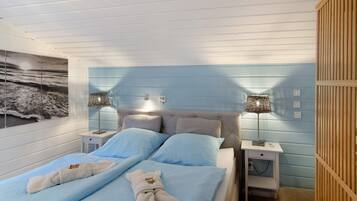 2 slaapkamers, een strijkplank/strijkijzer, gratis wifi, beddengoed