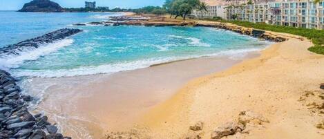 Sun-loungers, beach towels