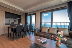 Room, 2 Bedrooms, 2 Bathrooms, Ocean View (Self Check-in) | Living area | LCD TV, heated floors - More Than Sokcho Lighthouse Branch (Sokcho)