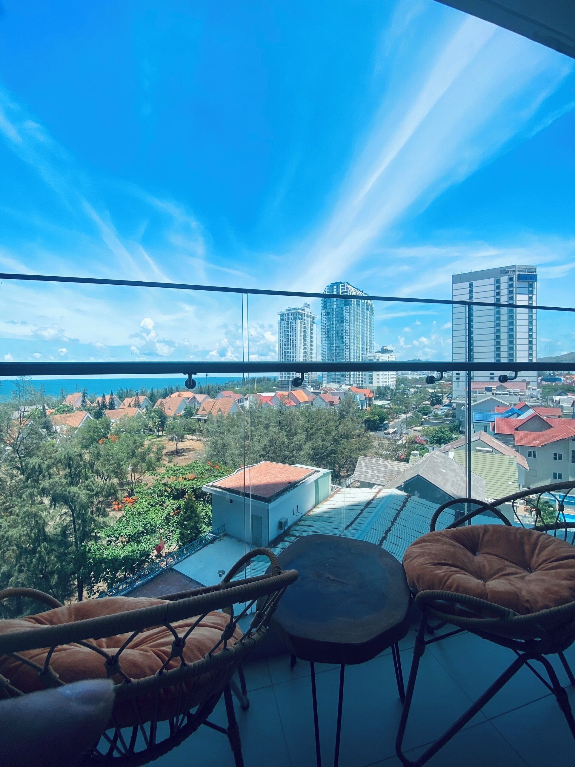 Apartemen Standar, 3 kamar tidur, balkon, pemandangan pantai | Balkon