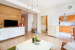 TV, DVD player, stereo - Holiday Apartment 'City Apart Dresden - 2' with Wi-Fi (Dresden)