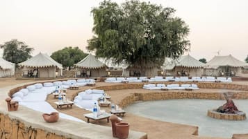 Outdoor banquet area