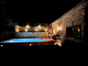 A heated pool