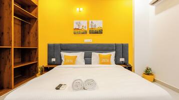 1 غرفة نوم وملاءات من القطن المصري وأغطية فراش متميزة ومكتب