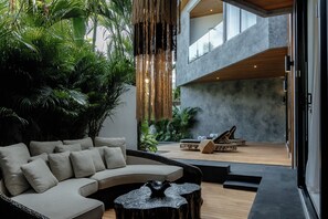 Villa, 5 Bedrooms, Pool Access | Living area | 90-cm Smart TV with cable channels, Netflix, streaming services - AMO Residences (Canggu)
