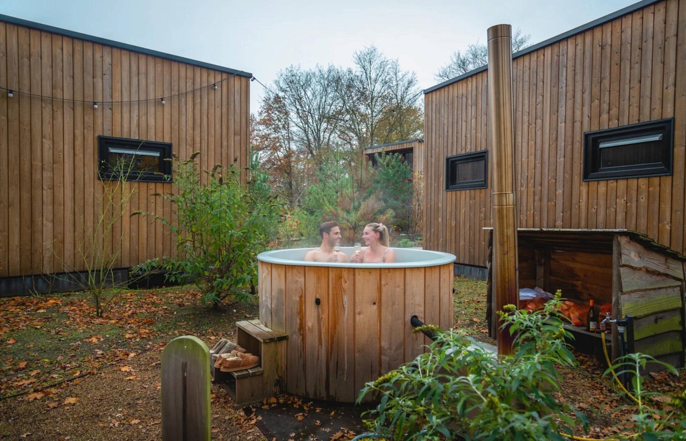Nhà gỗ | Bồn tắm spa ngoài trời