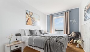 2 bedrooms, iron/ironing board, travel crib, free WiFi