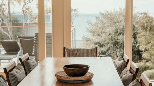 Hilltop - Great casual family beach house with direct access down a sandy track to the beach.