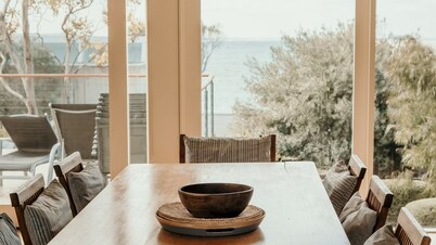 Hilltop - Great casual family beach house with direct access down a sandy track to the beach.