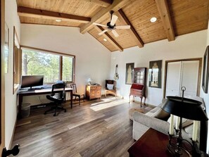 Smart TV, fireplace, video games, table football