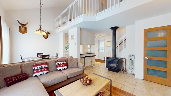 Télévision, cheminée