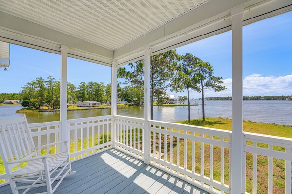 Property grounds - Waterfront Merritt Home w/ Boat Dock & Deck! (Merritt)