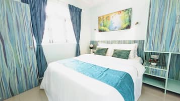 1 bedroom, iron/ironing board, bed sheets
