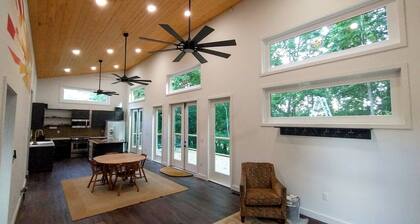 This stylish, modern country home is perfect for a getaway in Summertown, TN.