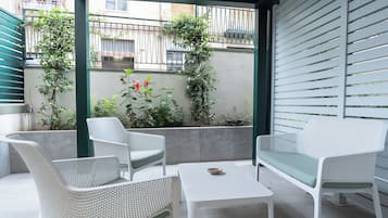 Deluxe kamer, uitzicht op tuin | Uitzicht op de tuin