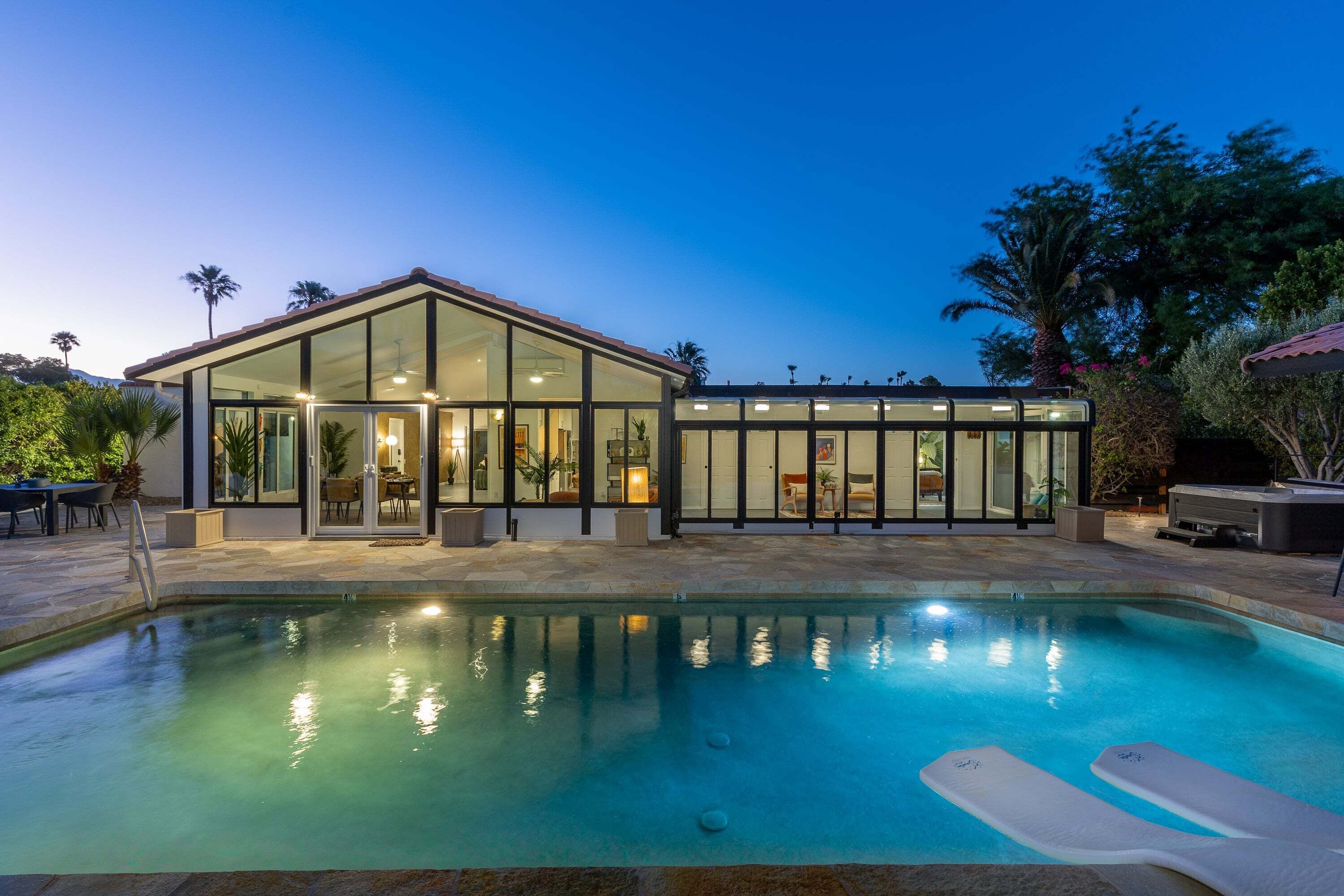 A heated pool