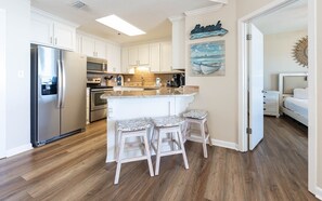 Condo, 3 Bedrooms | Private kitchen | Fridge, oven, coffee/tea maker - Phoenix East 2 2113 3 Bedroom Condo (Orange Beach)
