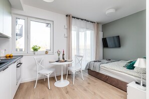 Studio – comfort, 1 queensize-seng | Oppholdsområde