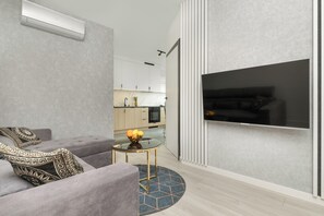 Apartment, 1 Bedroom, Balcony | Living room - Apartport With Port View by Renters (Gdynia)