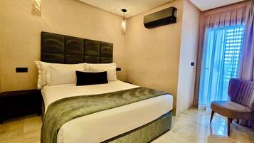 1 chambre, literie de qualité supérieure, matelas Tempur-Pedic, minibar