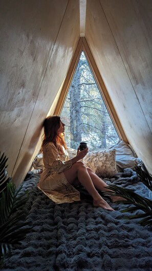 Interior - The Hawthorn A-frame Cabin (Alberta Beach)