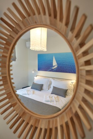 Villa, 3 Bedrooms | Egyptian cotton sheets, premium bedding, down comforters - Olivia Sports & Sea (Almyros)