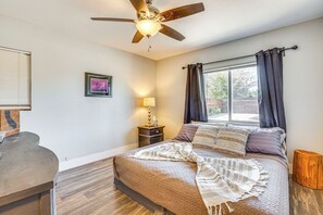 2 slaapkamers, een strijkplank/strijkijzer, wifi, beddengoed