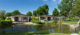 Modern Chalet With a Fireplace in a Holiday Park