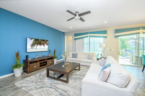 Living area - UpstaySleeps26PrivatePoolHotTubCinemaG (Kissimmee)