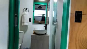 Panoramic Studio Suite, Mountain View | Bathroom | Shower, rainfall showerhead, towels, soap