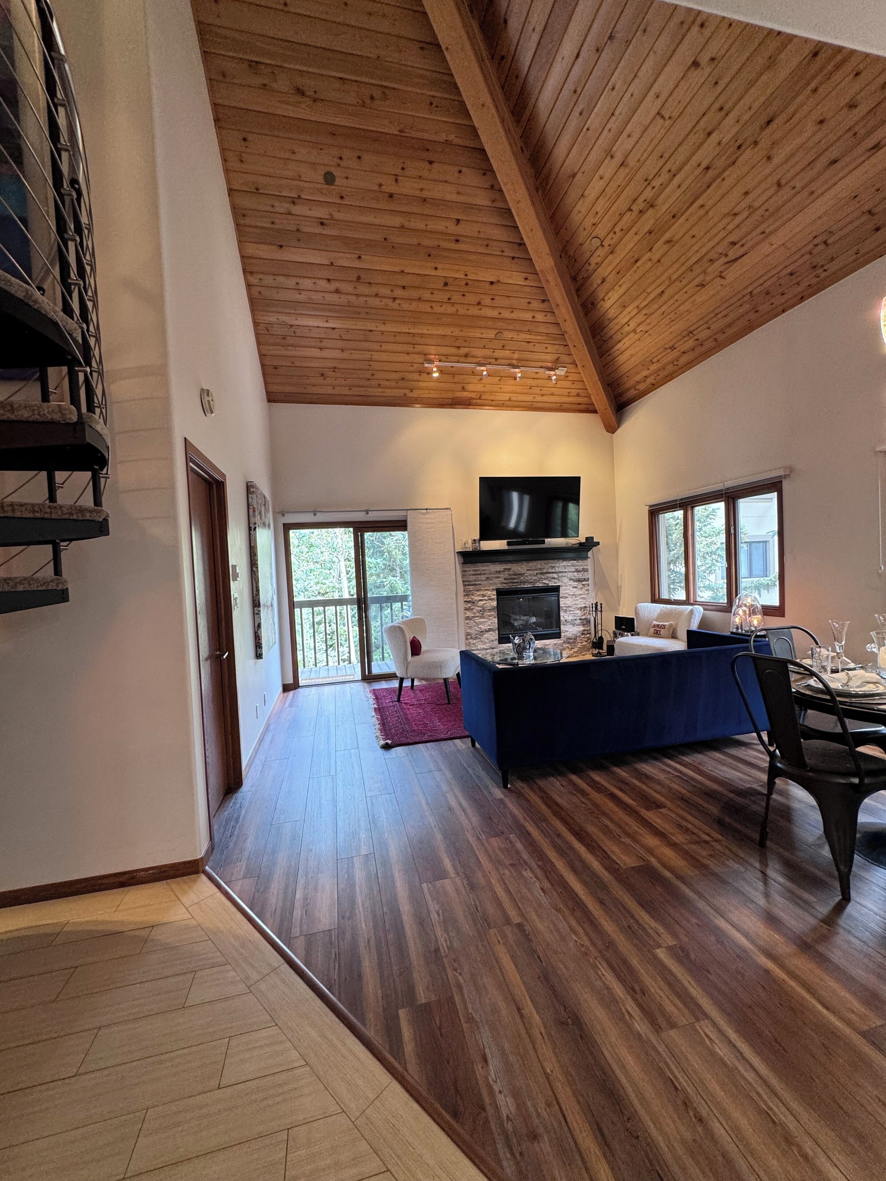 Smart-TV, Kamin, Videospiele, Bücher