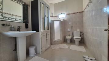 Standard Room | Bathroom | Shower, hydromassage showerhead, hair dryer, slippers