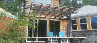 Private yurt complex near town