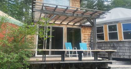 Private yurt complex near town