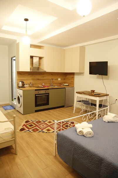 Cozy hotel suite with AC and WiFi in enjoyable Tirana