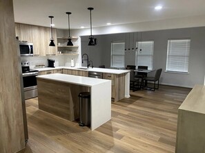 Microwave, oven, stovetop, dishwasher