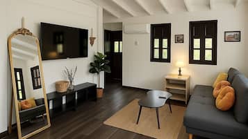 傳統別墅, 非吸煙房, 簡易廚房 | 起居區 | 32-吋智慧型電視,提供數位頻道