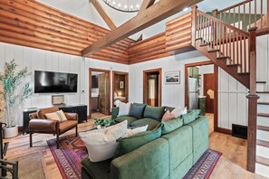 Smart TV, fireplace, video games, books