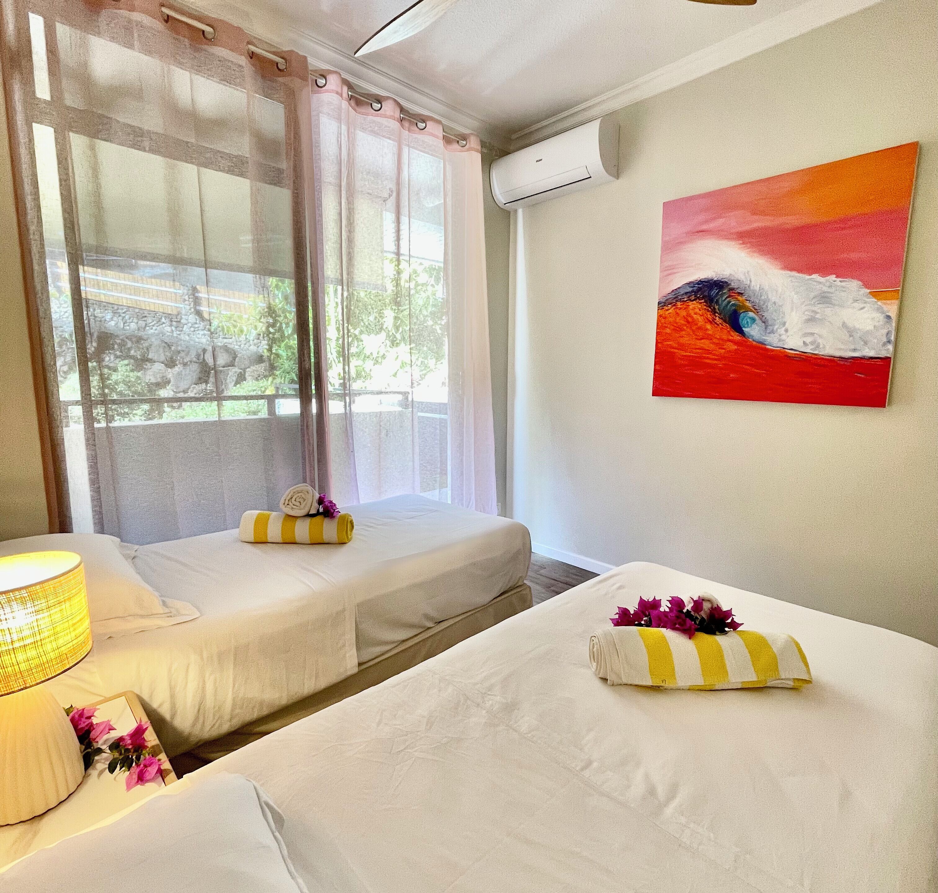 2 bedrooms, iron/ironing board, travel crib, WiFi