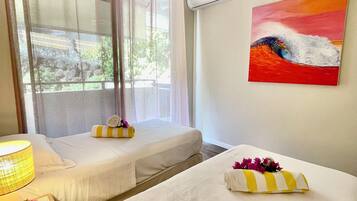 2 bedrooms, iron/ironing board, travel crib, WiFi