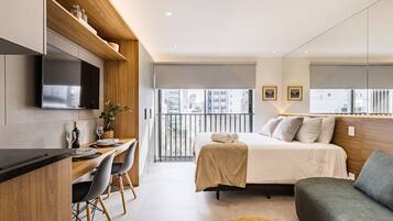 Apartamento luxo | Escrivaninha, Wi-Fi de cortesia