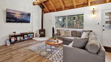 Smart TV, fireplace, video games, foosball